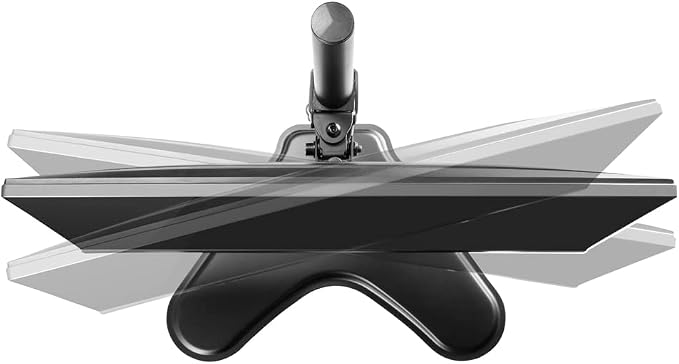 Amer EZSTAND Monitor Free-Standing Desk Stand for 1 Screen up to 32 inches Heavy-Duty Fully Adjustable with Max VESA 100x100mm