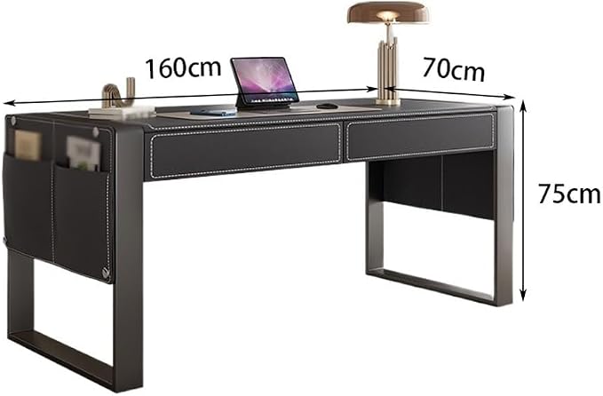 thalo Home Office Desk Desk Minimalist Study Home Bedroom Desktop Computer Desk Solid Wood Simple Modern Light Luxury Computer Desk Modern Simple Table(Size:160 * 70 * 75cm)