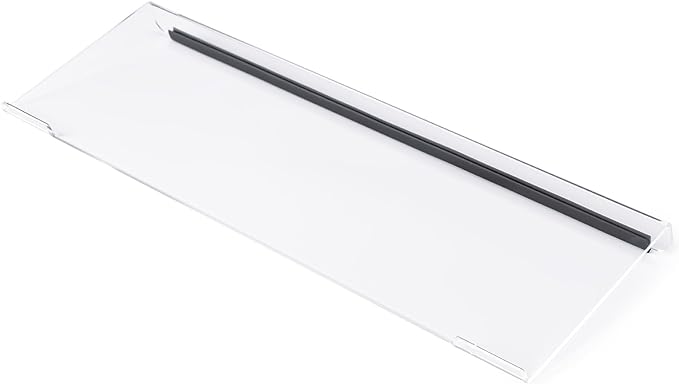 BOOMIBOO Clear Acrylic Tilted Computer Keyboard Holder for Ergonomic Typing, Keyboard Stand with Silicone Anti-Slip Strip, 17 x 5.7 Inch Keyboard Tray for Office Desk, Home, School | Keyboard Stand with Silicone Anti-Slip Strip, 17 x 5.7 Inch Keyboard ...