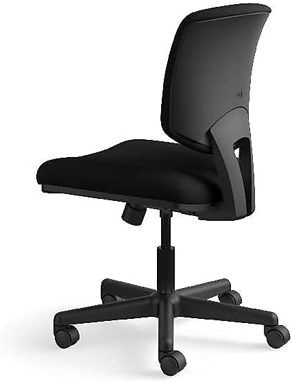 Volt Series Task Chair with Synchro-Tilt, Black Leather