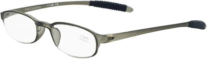 Grey Flexible Plastic 1.25 Diopters Reading Glasses,Lightweight Readers for Men and Women