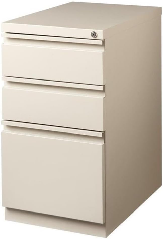 Hirsh 15" W 3 Drawer Desk Pedestal, Putty, Letter 18574-1 Each