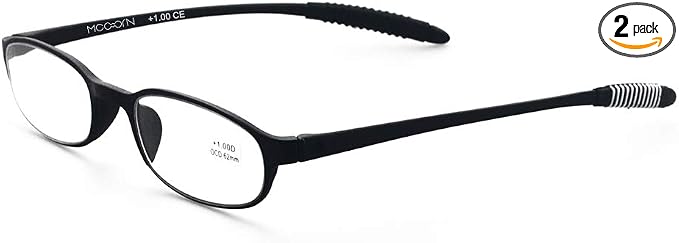 Lightweight Reading Glasses,Flexible(Memory Plastic) Readers, Men and Women