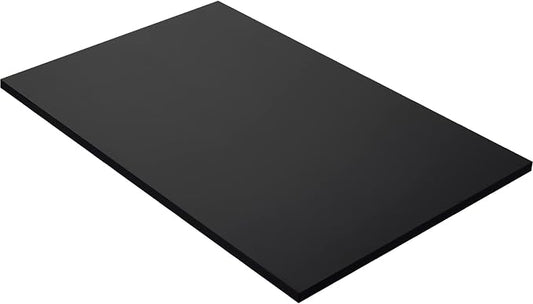 Kaboon Universal Tabletop, Solid One-Piece Desktop for Sit Stand Desk, Double Desks, L Desk DIY,Wood Countertop Home or Commercial Use,1 inch Thick, Black, 30" D x 47.25" W