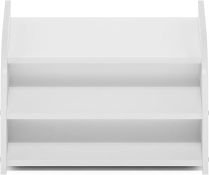 Furinno Classic Desk Organizers and Accessories, 3-Tier Monitor Riser, Office Organization, Desk Top Book Shelf, for Office Supplies, Desk Accessories, White