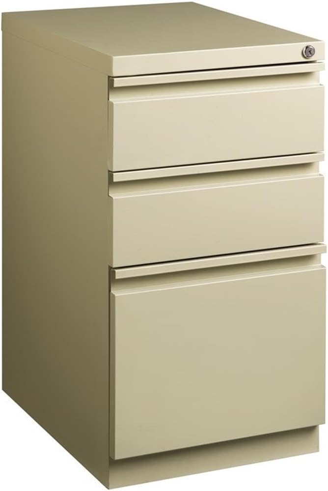 Hirsh 15" W 3 Drawer Desk Pedestal, Putty, Letter 18574-1 Each