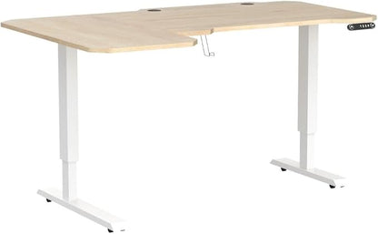 Ergonomic Electric Standing Desk 59 Inch, Height Adjustable Sit Stand Desk with Memory Keypad and Large Work Surface
