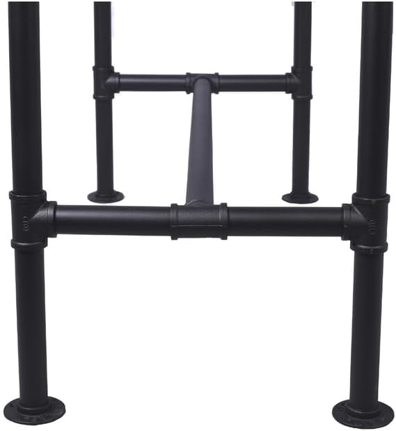 DIY Industrial Design Pipe Dining Table Casual Pub BAR Laptop Table Modern Studio Wood and Metal Rectangular Dining Table homeoffice Desk Breakfast high bar Table Brown Desktop 47.3" × 23.6"