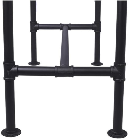 DIY Industrial Design Pipe Dining Table Casual Pub BAR Laptop Table Modern Studio Wood and Metal Rectangular Dining Table homeoffice Desk Breakfast high bar Table Brown Desktop 47.3" × 23.6"