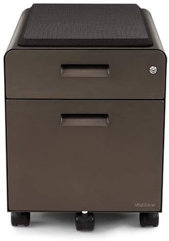 UPLIFT DESK 2-Drawer File Cabinet with Seat, Rolling (Industrial Style)