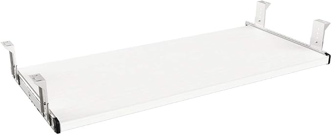 FRMSAET Furniture Accessories Office Product Suits Hardware 20/24/30 inches Keyboard Drawer Tray Wood Holder Under Desk Adjustable Height Platform. (30 inches, White)