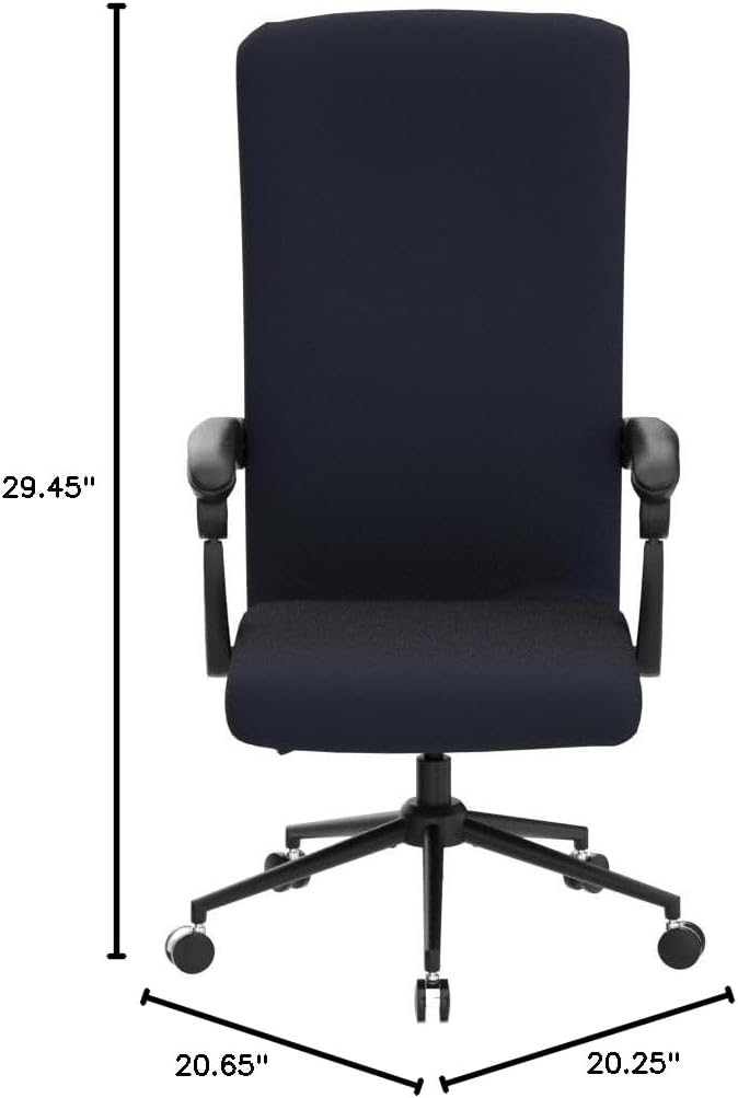 Elastic Computer Chair Cover with Durable Zipper - Protective Removable Washable Universal Office Desk Chair Seat Slip Cover - Stretchy Soft Anti-dust Desk Chair Seat Protector for Dogs, Cats, Pets
