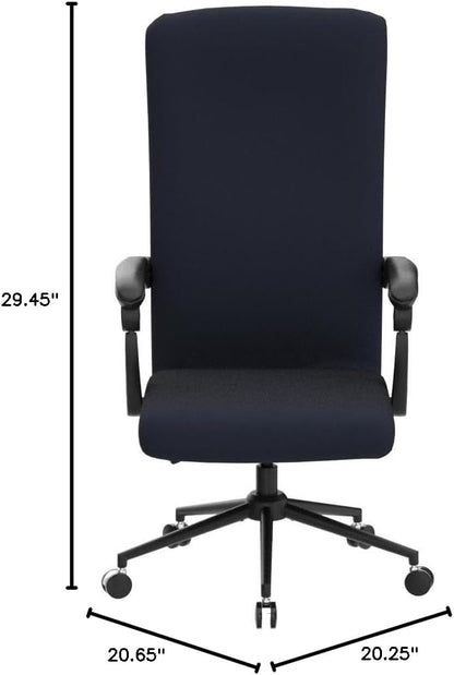 Elastic Computer Chair Cover with Durable Zipper - Protective Removable Washable Universal Office Desk Chair Seat Slip Cover - Stretchy Soft Anti-dust Desk Chair Seat Protector for Dogs, Cats, Pets