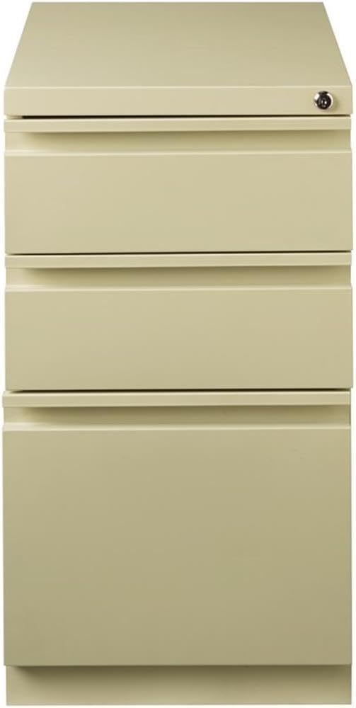 Hirsh 15" W 3 Drawer Desk Pedestal, Putty, Letter 18574-1 Each