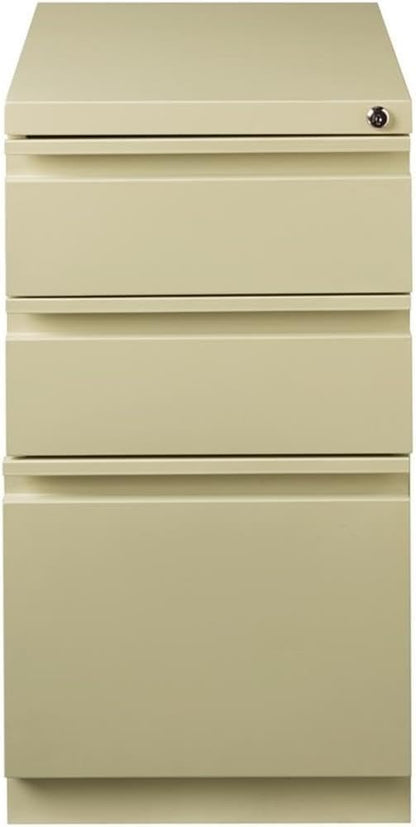 Hirsh 15" W 3 Drawer Desk Pedestal, Putty, Letter 18574-1 Each