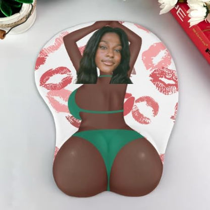 Custom Face Funny & Naughty Personalized Photo 3D Mouse Pad, Custom Face Sexy Body 3D Mouse Pads for Naughty Couple Funny Coworkers Troll, 3D Mouse Pads Adult Jokes Gifts for Couple Coworker Troll