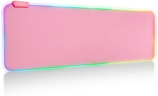 Tilted Nation Pink Mouse Pad | RGB Gaming Mouse Pad Pink (Create Your Dream Setup) Large LED Mousepad Mats for Desk with 8 Light Modes, Smooth Gliding, and Easy to Clean - Girl Gaming Accessories