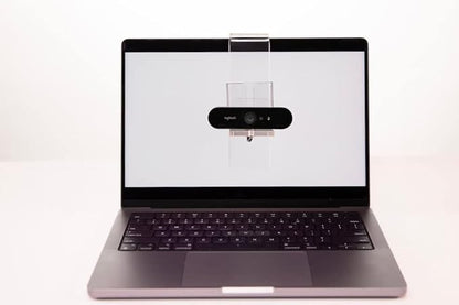 PlexiCam Pro V2 | Center Screen/Middle Screen Webcam Mount | Position Any Webcam (Not Included) Anywhere/Any Screen (Laptops-32) | Tripod gooseneck teleprompter Alternative for Eye Contact Audience