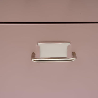 3 Drawers File Cabinet Locking Vertical File Cabinet Under Desk Small File Cabinet with Wheels for Home Office (Pink)