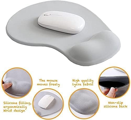 Office Mousepad with Gel Wrist Support - Ergonomic Gaming Desktop Mouse Pad Wrist Rest - Design Gamepad Mat Rubber Base for Laptop Computer -Silicone Non-Slip Special-Textured Surface (05LakeGreen)