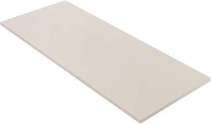 Kaboon Universal Tabletop 59.1"x23.62", Solid One-Piece Melamine Table Top, Double Desk L-Desk DIY, Home and Office Countertop, Leather/Ivory