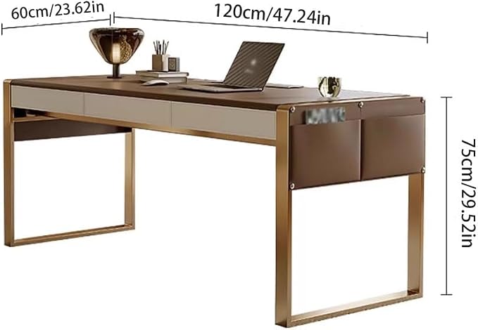 JITUIHOM Office Desk Minimalist Desk, Light Luxury, Modern Home Study, Writing, Computer, Company Boss Office(120 * 60 * 75cm)