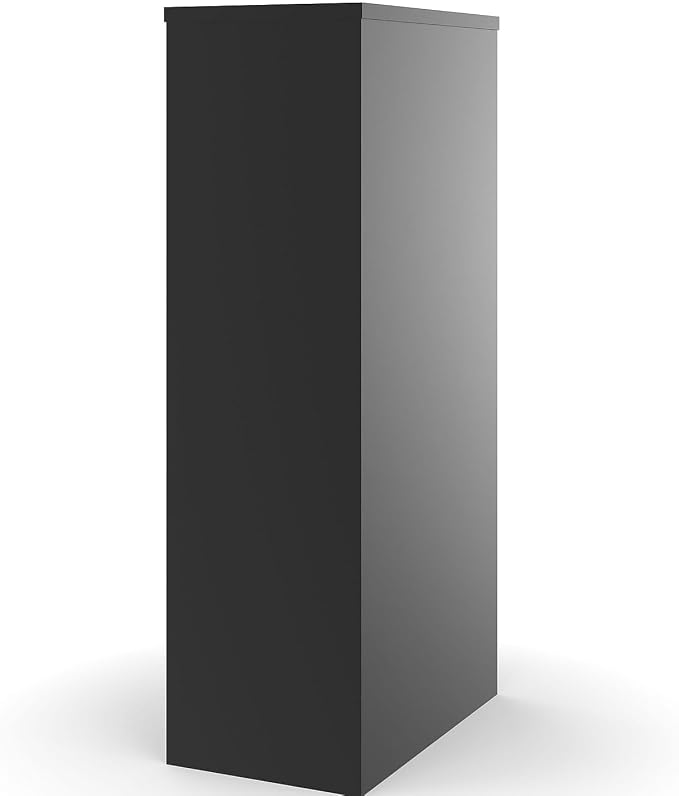 Staples 4-Drawer Vertical File Cabinet, Letter Size Documents, Lockable, 25" D x 15" W x 51.97" H, Black