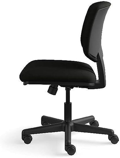 Volt Series Task Chair with Synchro-Tilt, Black Leather