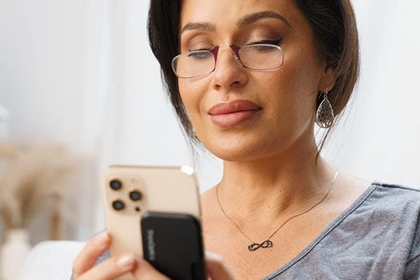 ThinOptics unisex-adult Reading Glasses + Black Universal Pod Case | Blue Frames, 2.00 Strength Readers Blue Frames / Black Case, 44 mm