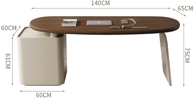 JITUIHOM Office Desk Modern Minimalist Study Desk for Home Office Use, Corporate Workstation, Bedroom Furniture, Suitable for, Work and Leisure(140 * 65 * 75cm)