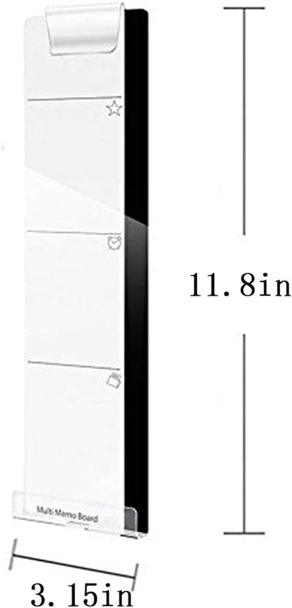 MINSA Fashion Multifunction Utility Acrylic Transparent Computer Monitors Side Panel/Memo Pads/Message Boards/Sticky Boards for Computer Screen, 1 Set (Left & Right) (Phone Holder)
