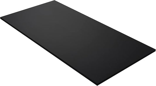 Kaboon 60x28 inches Tabletop, Solid One-Piece Desktop for Sit Stand Desk, Double Desks, L Desk DIY,Wood Countertop Home or Commercial Use,1 inch Thick, Black, 27.56" D x 59.1" W