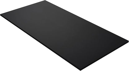 Kaboon Black Table Top 23.62" D x 59.1" W, Solid One-Piece Desktop, Universal Wood Countertop, Reversible Laminate Top, Double Desks, L-Desk DIY, for Home and Commercial