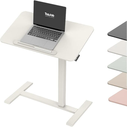 TopJob AnyDesk Nest Pro Sit Standing Desk, Portable Folding Stand Desk with Hidden Wheels, Computer Workstations, Home Use, Couch Side Table, Bedside Table, Kitchen Prep Table, Cordless (Mist)