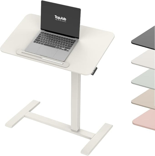 TopJob AnyDesk Nest Pro Sit Standing Desk, Portable Folding Stand Desk with Hidden Wheels, Computer Workstations, Home Use, Couch Side Table, Bedside Table, Kitchen Prep Table, Cordless (Mist)