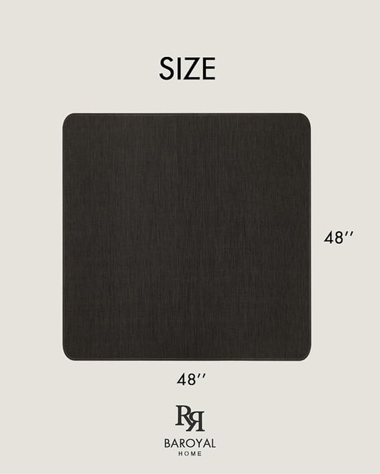 BARoyal Office Chair Mat for Hardwood Floor Under Desk Computer Rolling Chair Mat for Wood/Tile Floor Non-Slip Heavy Duty Desk Rug PVC Plastic Hard Floor Protector 48"x 48" (Espresso)