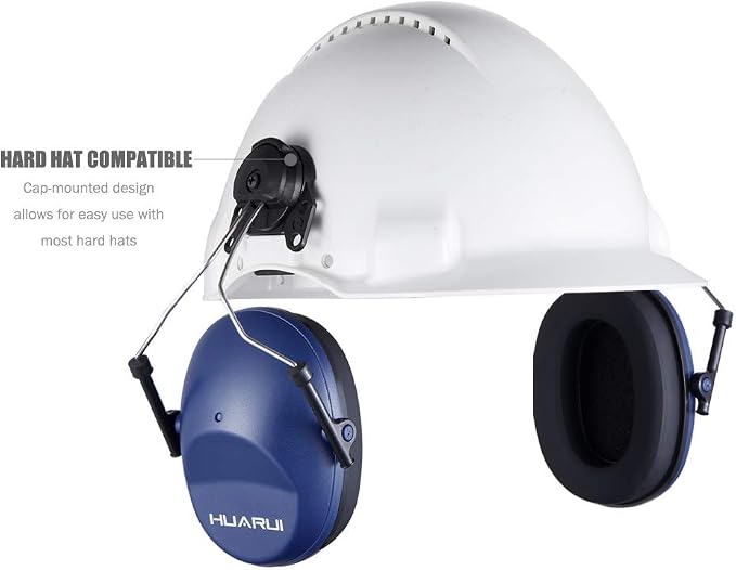 Noise Cancelling Helmet Attachable Ear Muffs Blocking Sound Reduction Ear Protection for Construction Site,Adaptors