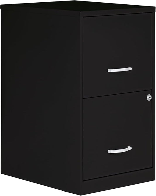 NuSparc 2 Drawer Locking Filing Cabinet | Pre-Assembled Steel Construction | Space-Saving Design is Perfect for Home and Small Office | Letter-Size | Assembled in North America