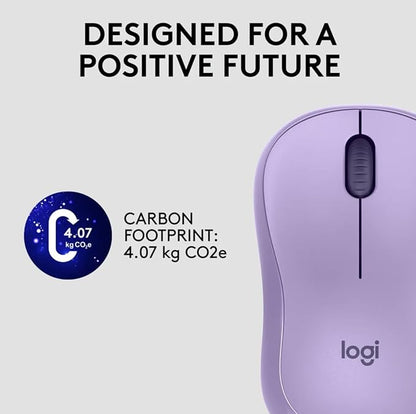 Logitech Silent Wireless Mouse, Purple (Renewed)