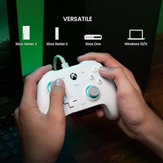 GameSir G7 SE Wired Controller for Xbox Series X|S, Xbox One & Windows 10/11, Plug and Play Gaming Gamepad with Hall Effect Joysticks/Hall Trigger, 3.5mm Audio Jack (White)