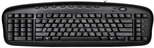 Ergonomic Left Handed Keyboard for Business / Accounting - 8 Multimedia Hotkeys - Eliminates RSI and Carpal Tunnel - Patented Natural_A Keycaps to Reduce Back and Shoulder Strain to Improve Posture