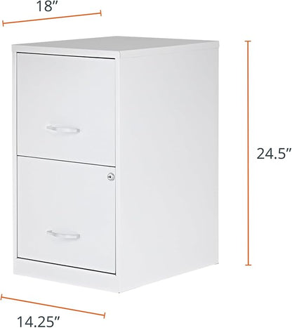 NuSparc 2 Drawer Locking Filing Cabinet | Pre-Assembled Steel Construction | Space-Saving Design is Perfect for Home and Small Office | Letter-Size | Assembled in North America