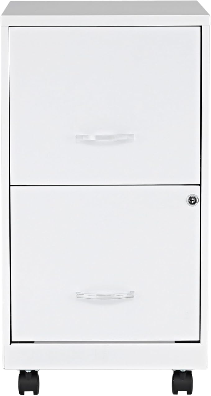 Lorell LYS SOHO File/File Mobile File Cabinet, White