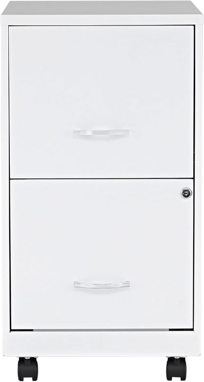 Lorell LYS SOHO File/File Mobile File Cabinet, White