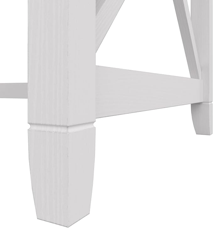 Bush Home Key West 60W Modern Farmhouse L Shaped Desk in Pure White Oak, 60-Inch Corner Computer Table for Home Office Workspace
