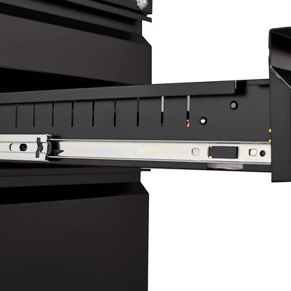 3-Drawer Mobile File Cabinets Black File Cabinet Under Desk Metal Filing Cabinet Rolling Metal Filing Cabinet for Legal and Letter Files with Anti-Tilt Design with Locking Fully Assembled (Black)
