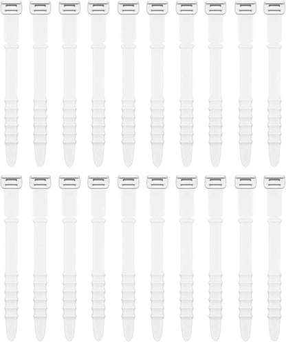 Silicone Zip Ties, Reusable Zip Ties, 20pcs Rubber Cable Ties Straps for Wire Management, Elastic Cable Organizer for Home Office Table Desk. White 4.5” Cord Ties (20 Pcs White)