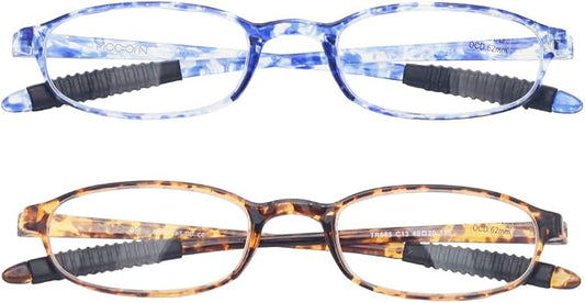 Lightweight Reading Glasses,Flexible(Memory Plastic) Readers,Unbreakable reading for Men and Women