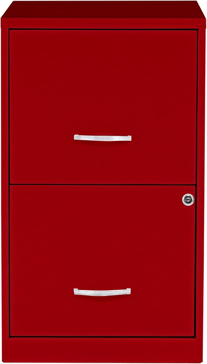 NuSparc 2 Drawer Locking Filing Cabinet | Pre-Assembled Steel Construction | Space-Saving Design is Perfect for Home and Small Office | Letter-Size | Assembled in North America