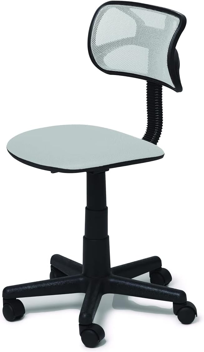 Urban Lifestyle Swivel Mesh Desk Chair, Silver 21D x 21W x 33H in